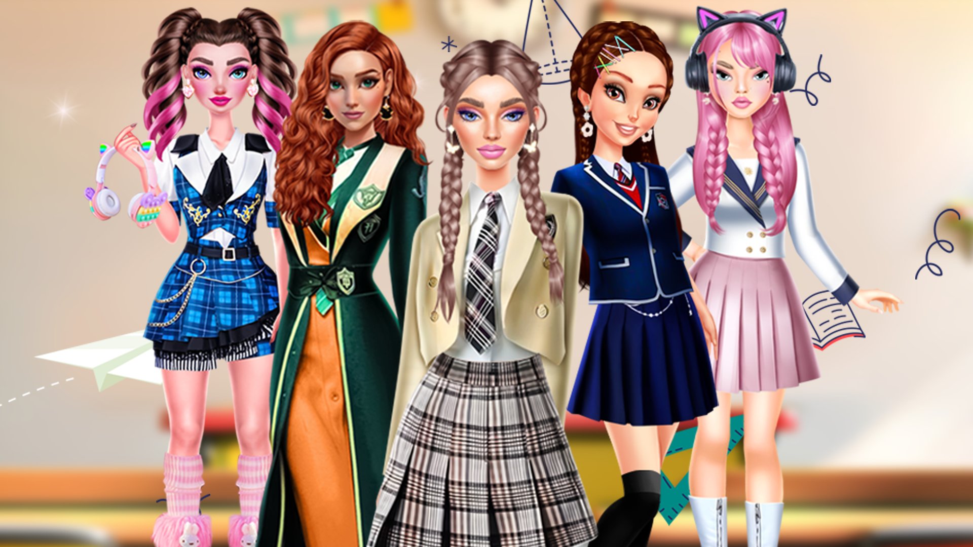 Back To School Uniforms Edition 🕹️ Spil Back To School Uniforms