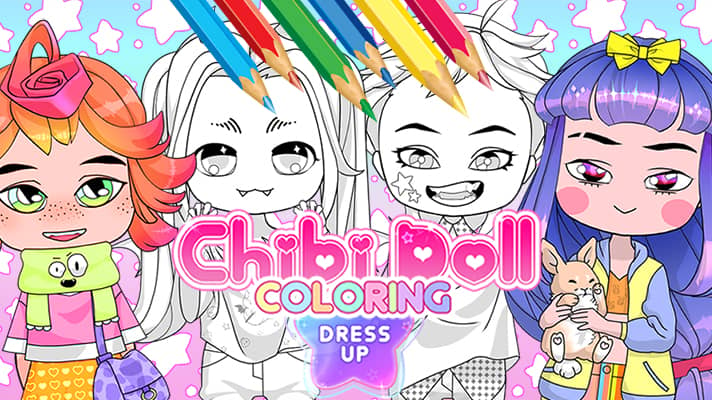 Chibi Doll Dress Up & Coloring 🕹️ Play on CrazyGames