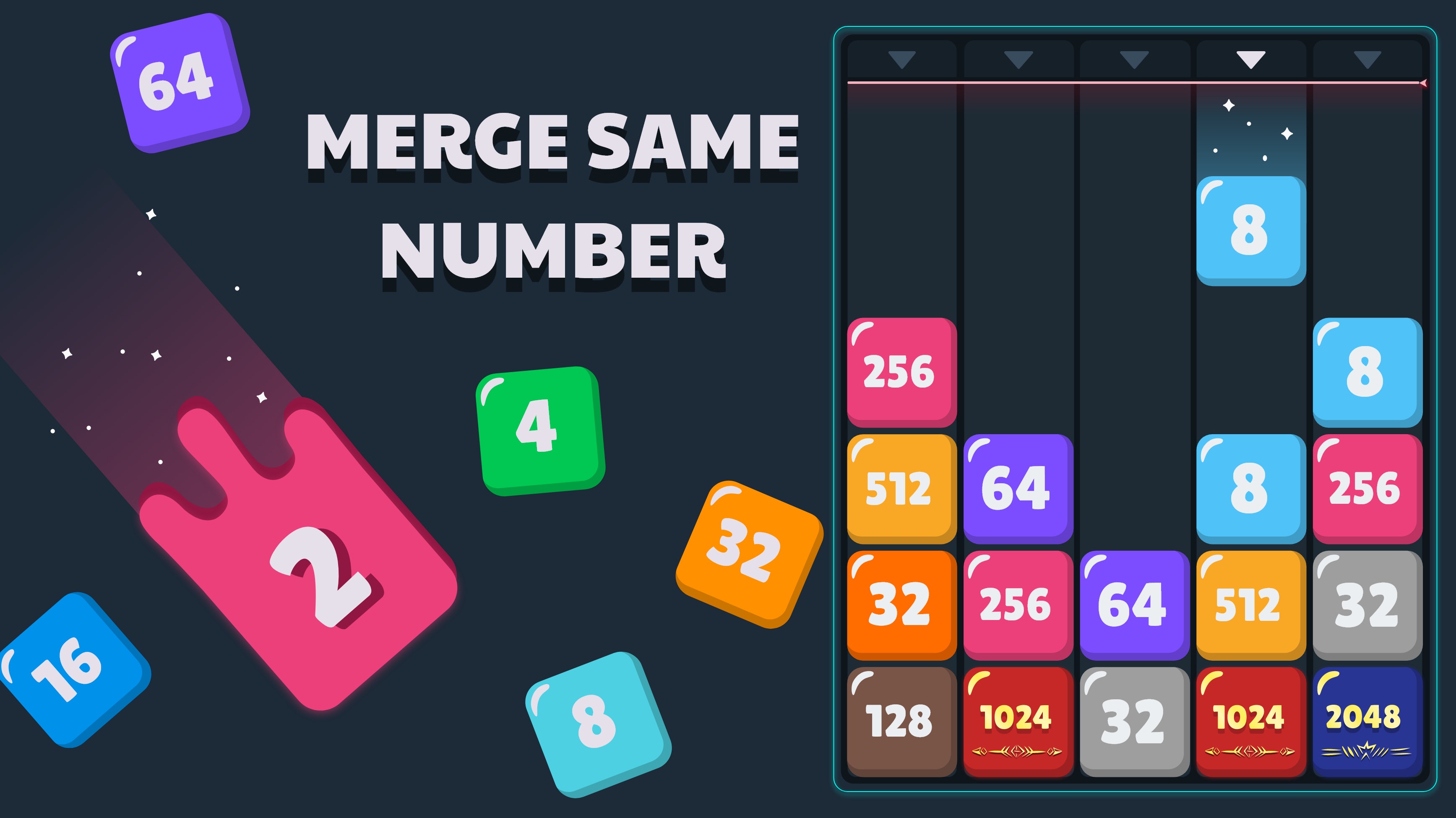 Mega Cube: 2048 3D Merge Game Game for Android - Download