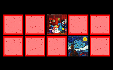 Famous Paintings Parodies: Memory Tiles