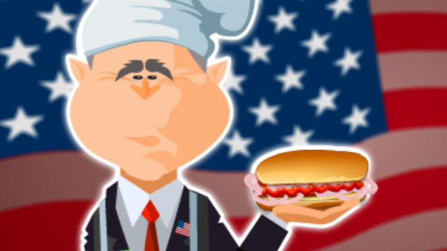 obama selling hot dog game