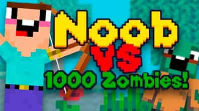 Noob vs 1000 Zombies! 🕹️ Jogue no CrazyGames