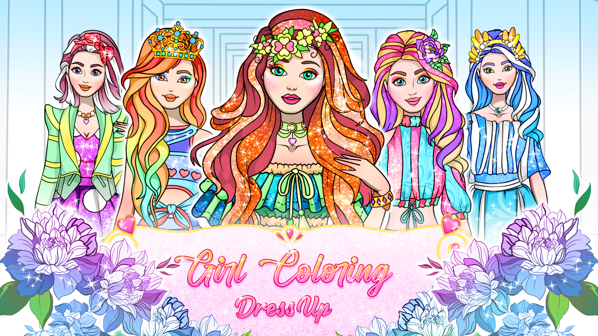 Girl Coloring Dress Up 🕹️ Játszd A CrazyGames