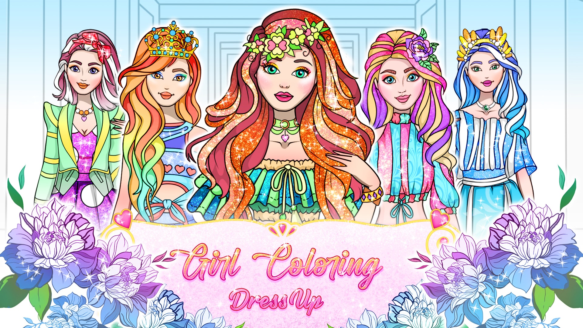 Girl Coloring Dress Up