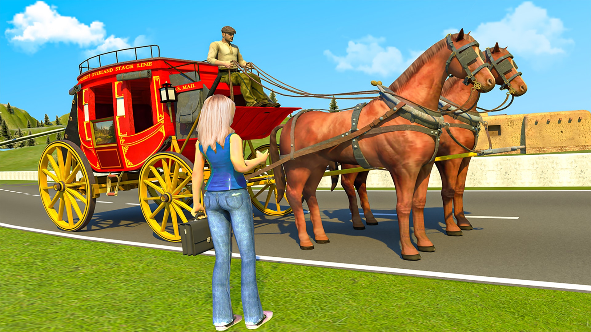 Horse Cart Transport Taxi Game 🕹️ Играть на CrazyGames