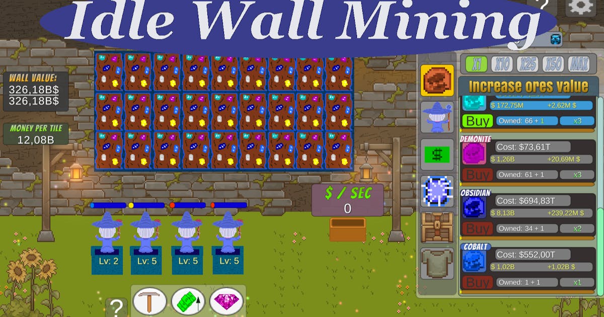Idle Wall Mining 🕹️ Play on CrazyGames