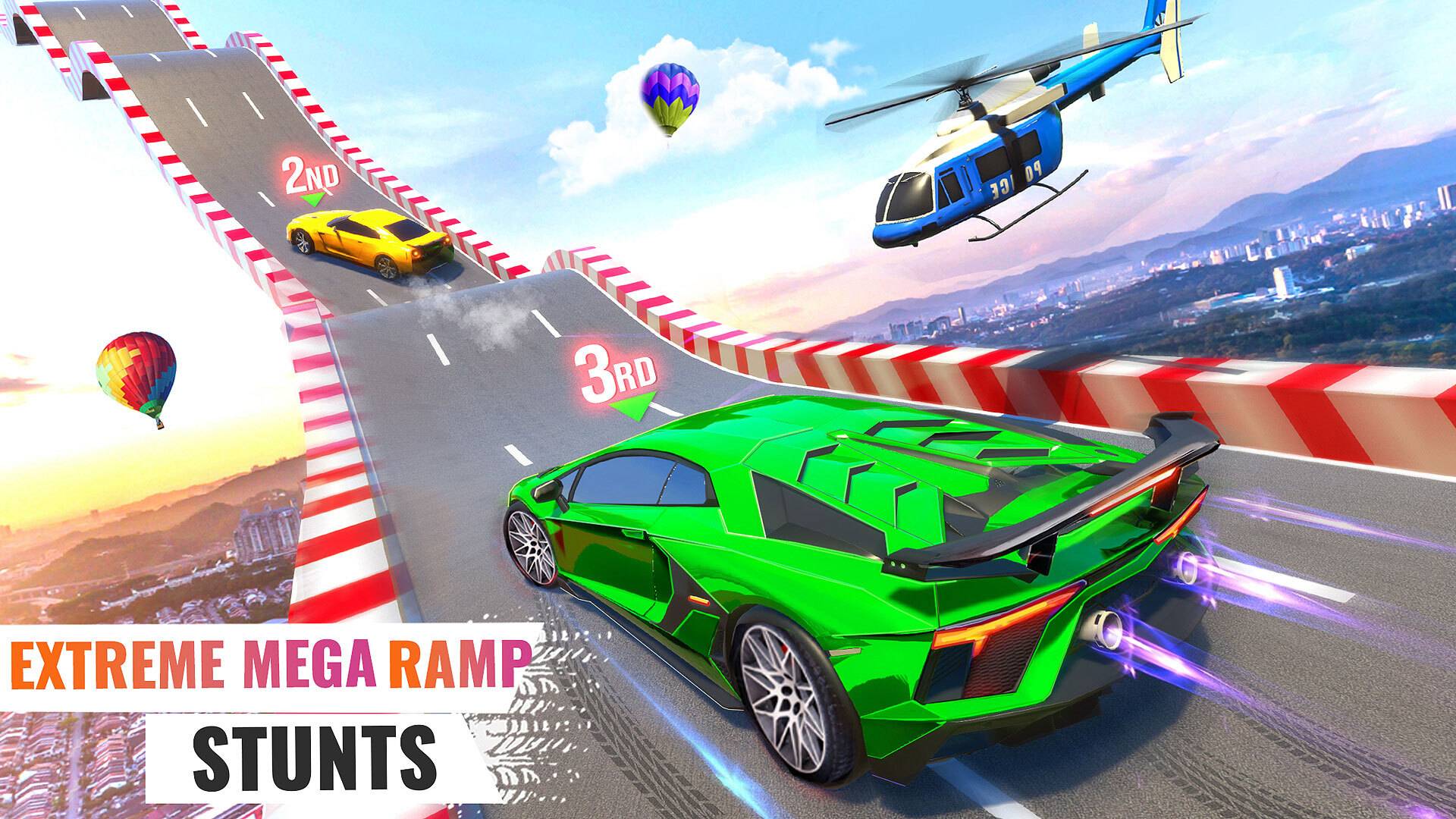 Impossible Mega Ramp Car Stunt 🕹️ Играть на CrazyGames