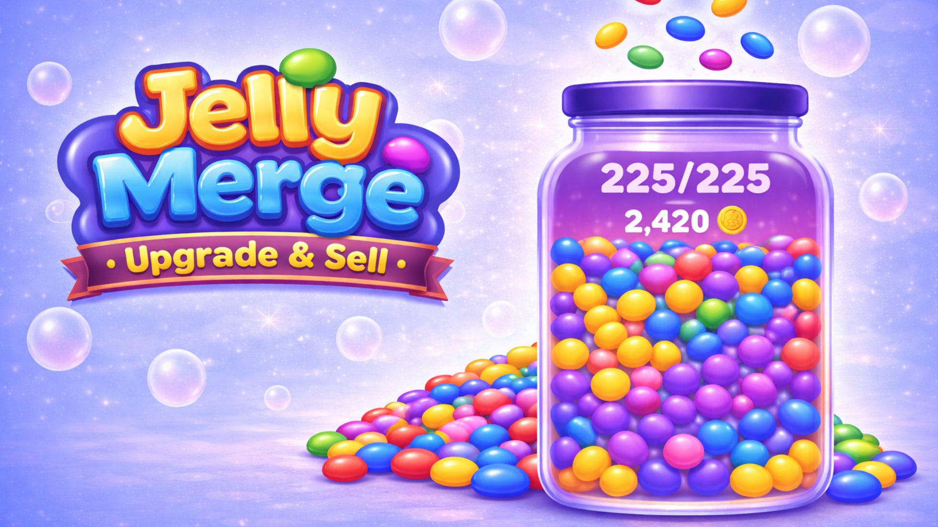 Jelly Merge: Upgrade & Sell