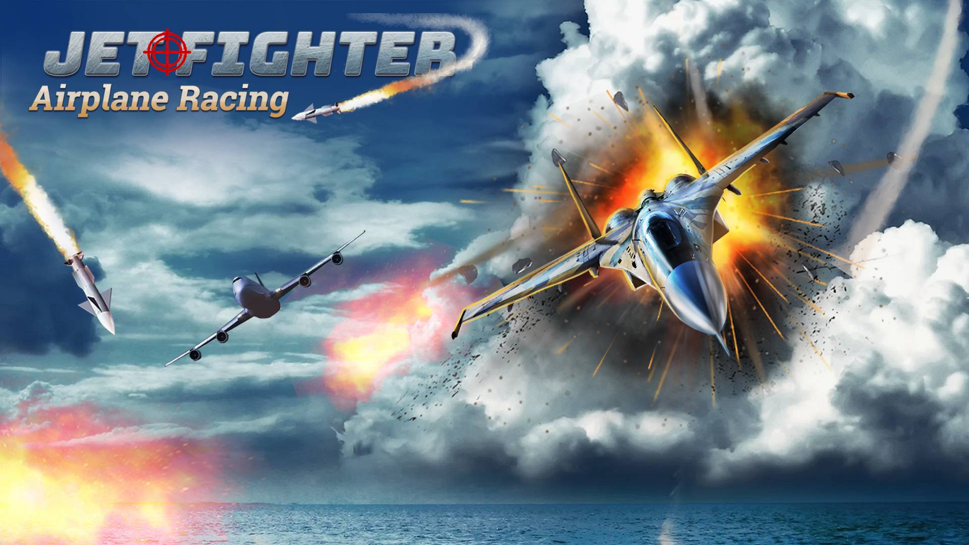 Jet Fighter Airplane Racing 🕹️ Играть на CrazyGames