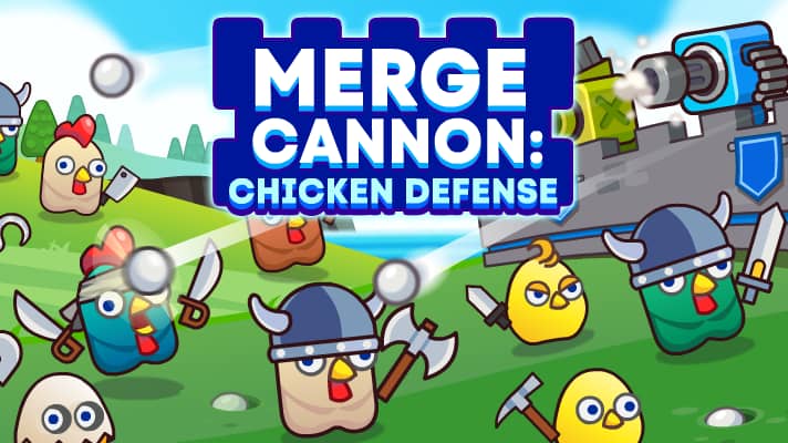 Merge Cannon: Chicken Defense