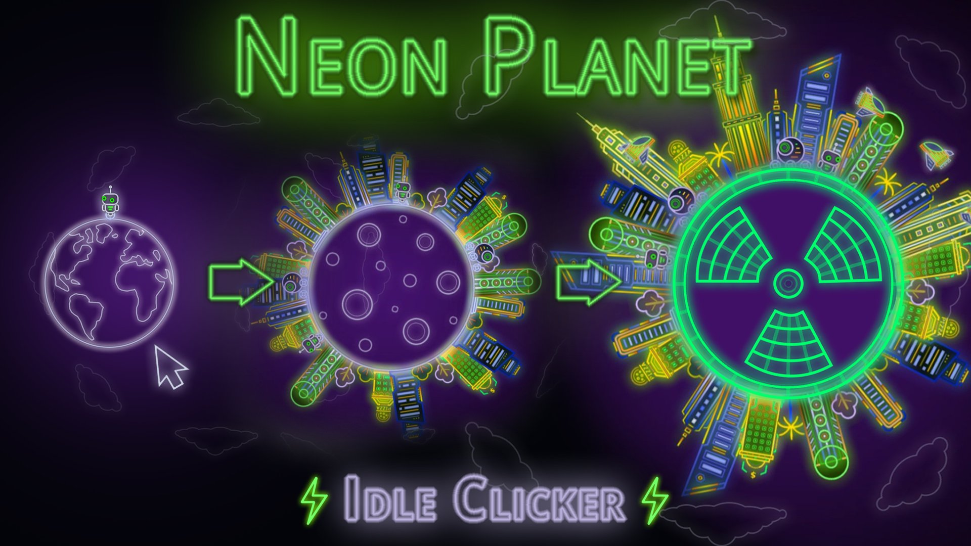 Neon Planet Idle Clicker