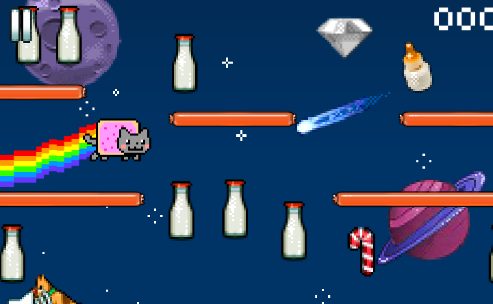 nyan cat lost in space coins