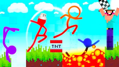 Stickman Party Parkour — play online for free on Playhop