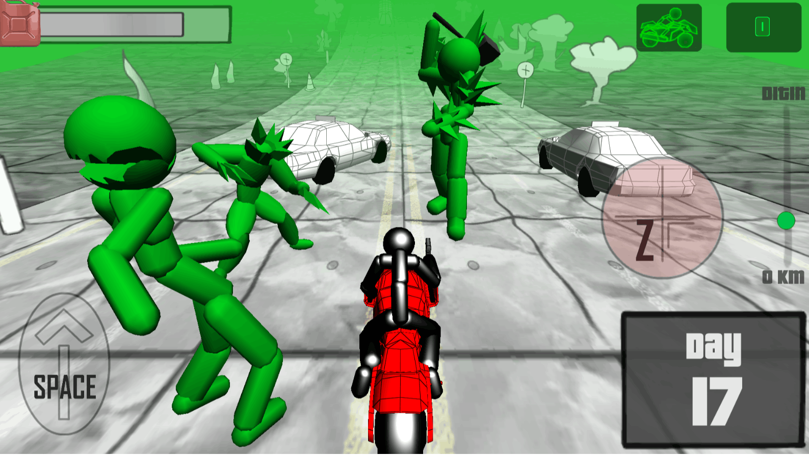 Stickman Zombie: Motorcycle 
