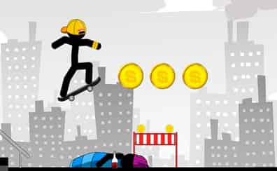 Stickman Skate: 360 Epic City 🕹️ Jogue no CrazyGames