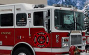 Winter Firefighters Truck
