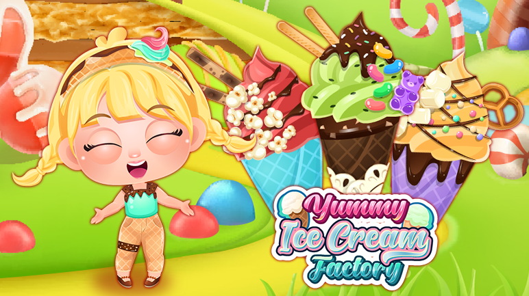 Yummy Ice Cream Factory 🕹️ Spil Yummy Ice Cream Factory på CrazyGames
